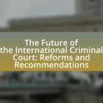 The Future of the International Criminal Court: Reforms and Recommendations