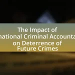 The Impact of International Criminal Accountability on Deterrence of Future Crimes