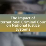 The Impact of International Criminal Courts on National Justice Systems