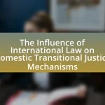 The Influence of International Law on Domestic Transitional Justice Mechanisms