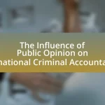 The Influence of Public Opinion on International Criminal Accountability