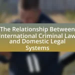 The Relationship Between International Criminal Law and Domestic Legal Systems