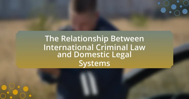 The Relationship Between International Criminal Law and Domestic Legal Systems