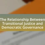 The Relationship Between Transitional Justice and Democratic Governance