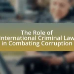 The Role of International Criminal Law in Combating Corruption
