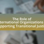 The Role of International Organizations in Supporting Transitional Justice