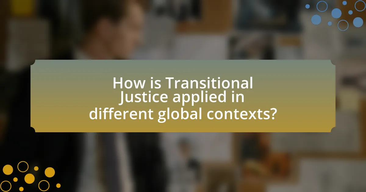 How is Transitional Justice applied in different global contexts?