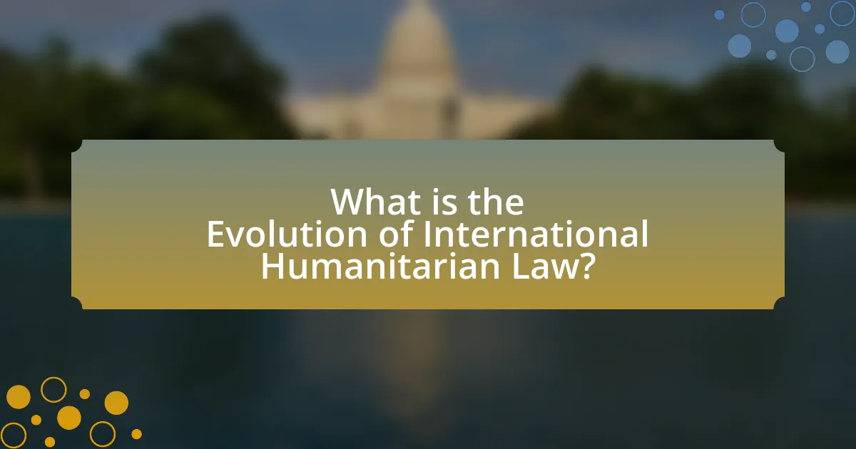 What is the Evolution of International Humanitarian Law?