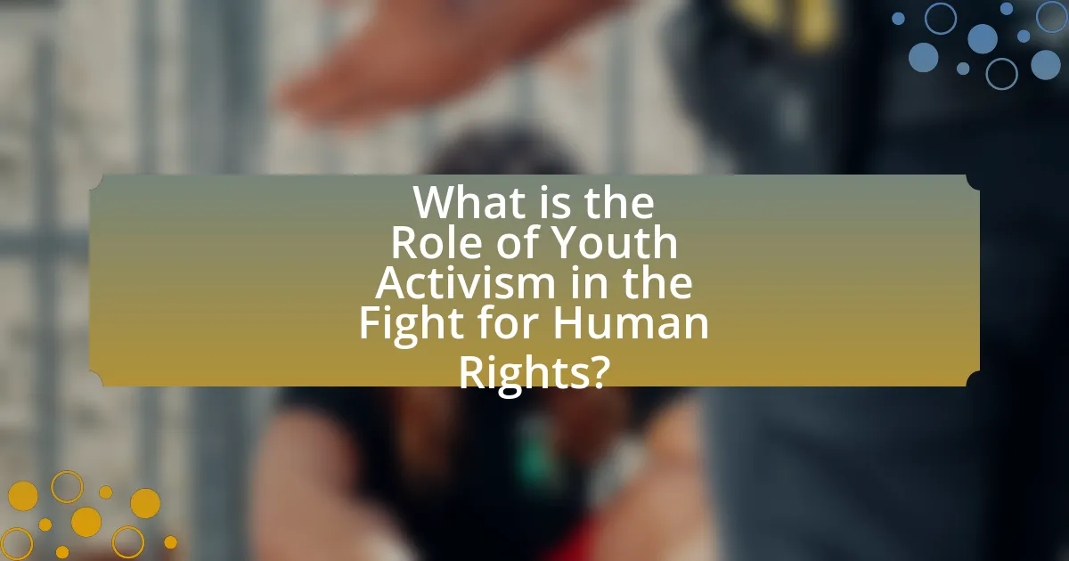 What is the Role of Youth Activism in the Fight for Human Rights?